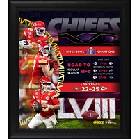 Kansas City Chiefs Super Bowl LVIII Champions Framed 15" x 17" Road to the Super Bowl Collage