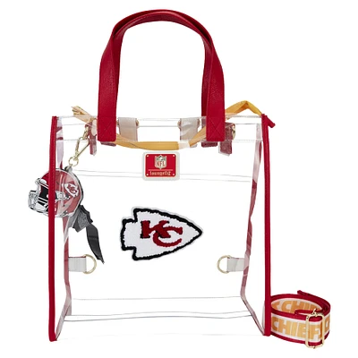 Sac à dos et fourre-tout convertible transparent des Kansas City Chiefs de Loungefly