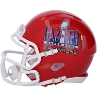 Casque Riddell Super Bowl SB LVIII Champions Speed ​​Mini autographié par Mecole Hardman Kansas City Chiefs