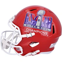Casque réplique dédicacé Riddell Super Bowl SB LVIII Champions Speed ​​par Mecole Hardman des Kansas City Chiefs
