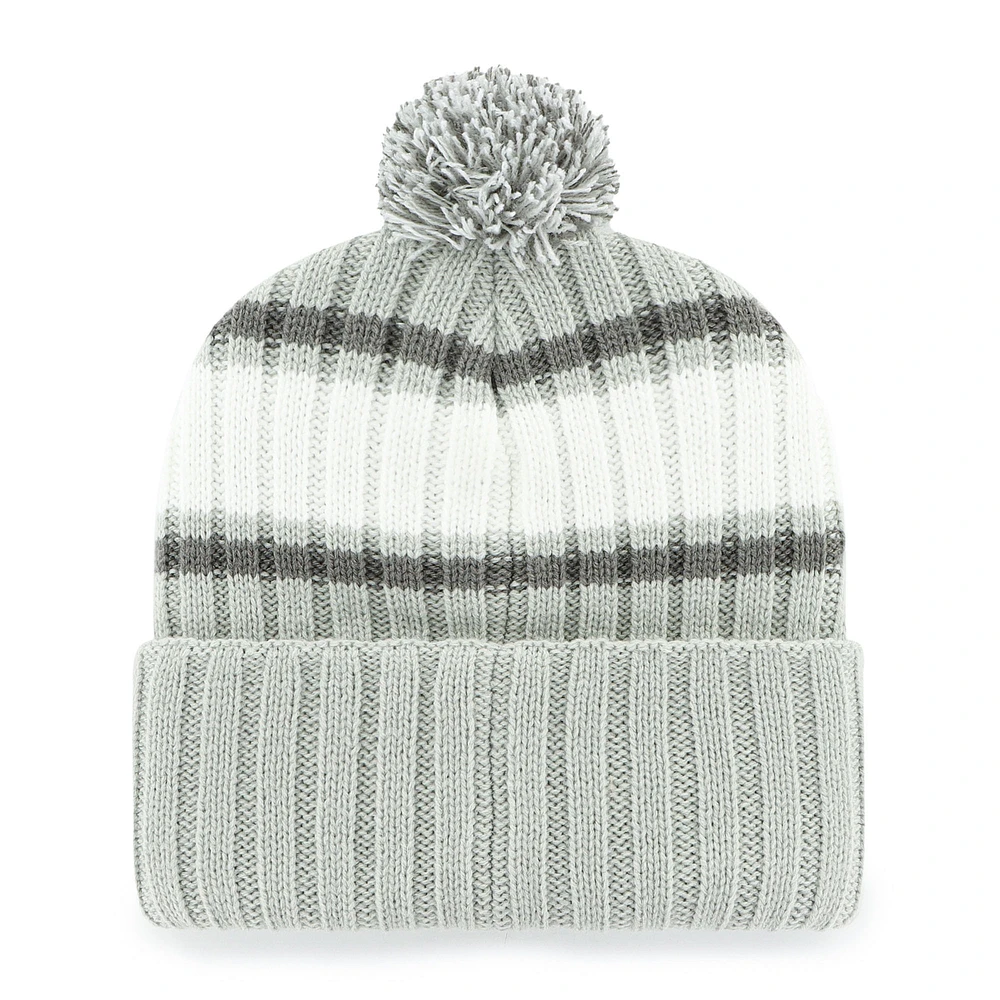 Men's '47  Gray Kansas City Chiefs Domestic Plateau Cuffed Knit Hat with Pom