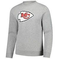 Sweat-shirt en polaire gris Fanatics pour homme des Kansas City Chiefs