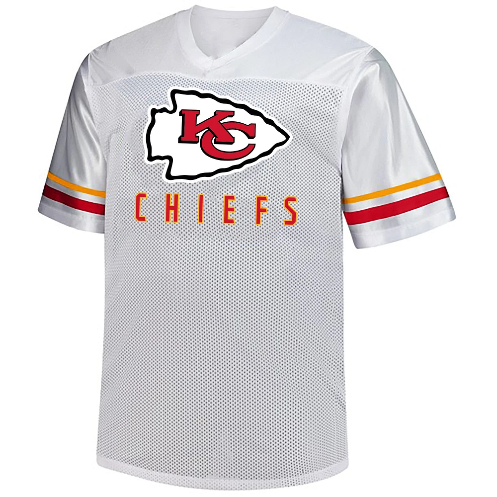Maillot à col en V pour homme Fanatics Travis Kelce, blanc, Kansas City Chiefs, grande taille