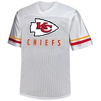 Men's Fanatics Travis Kelce White Kansas City Chiefs Big & Tall V-Neck Fashion Jersey