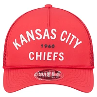 Casquette ajustable New Era rouge Kansas City Chiefs Active Minimalist M-Crown A-Frame 9FORTY pour homme