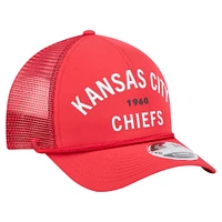 Casquette ajustable New Era rouge Kansas City Chiefs Active Minimalist M-Crown A-Frame 9FORTY pour homme