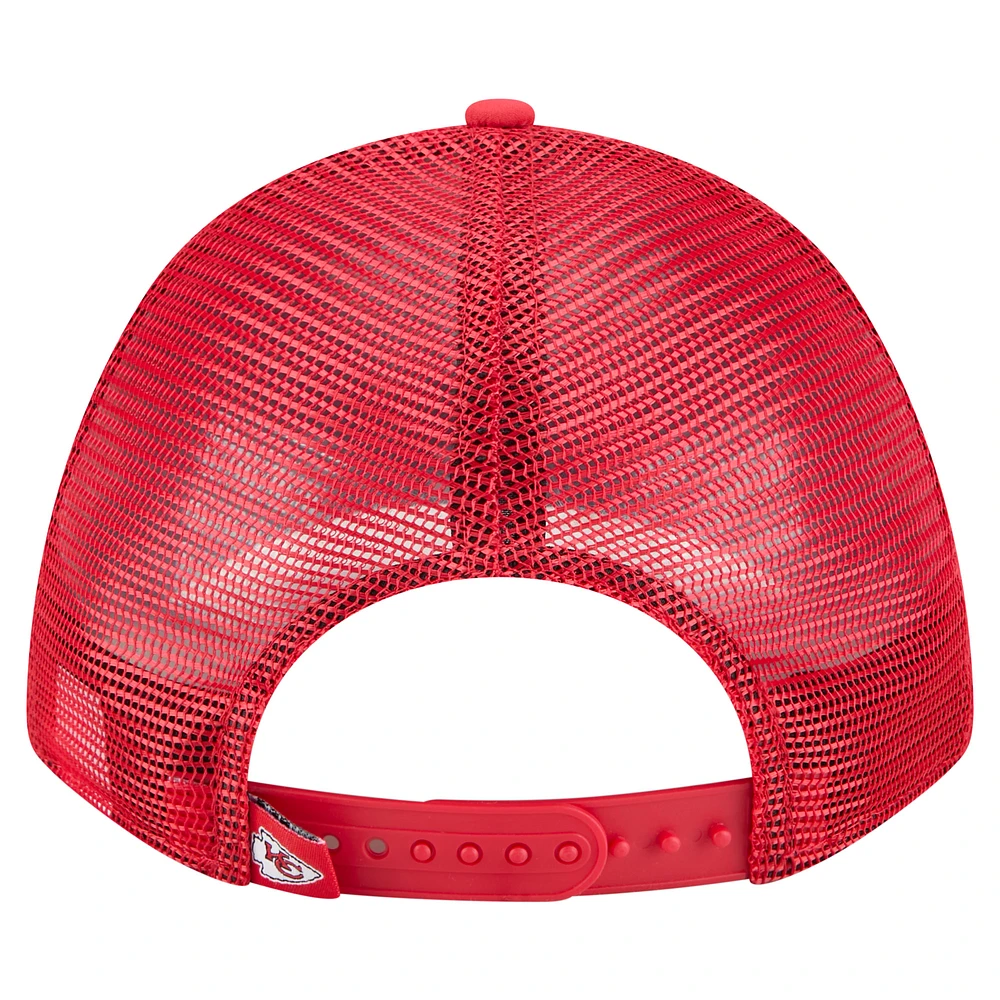 Casquette ajustable New Era rouge Kansas City Chiefs Active Minimalist M-Crown A-Frame 9FORTY pour homme