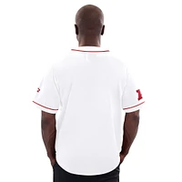 Men's Starter  White Kansas City Chiefs Relay Full-Button Baseball Jersey