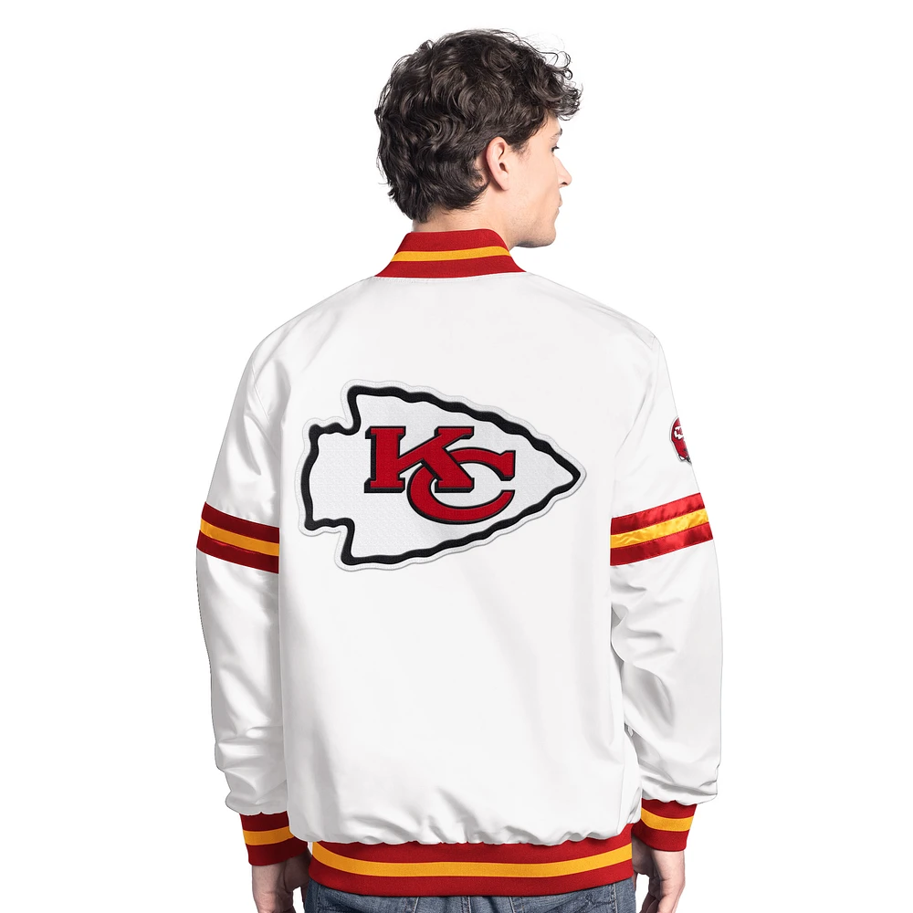 Veste universitaire blanche à boutons-pression Scout des Chiefs de Kansas City pour homme