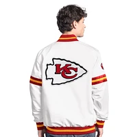 Veste universitaire blanche à boutons-pression Scout des Chiefs de Kansas City pour homme