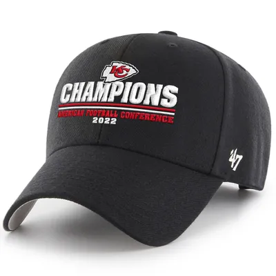 Kansas City Chiefs '47 2022 AFC Champions MVP Adjustable Hat - Black