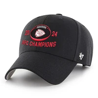 Men's '47 Black Kansas City Chiefs 2024 AFC Champions MVP Adjustable Hat