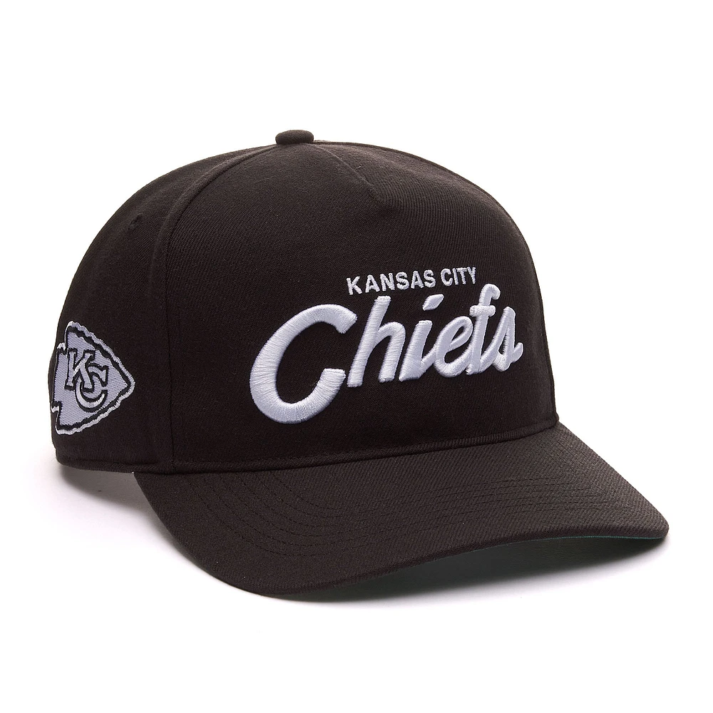 Casquette ajustable décontractée Attitude Hitch '47 noire pour homme des Kansas City Chiefs