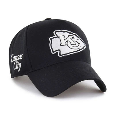 Men's '47 Black Kansas City Chiefs Foundation Offside Adjustable Hat
