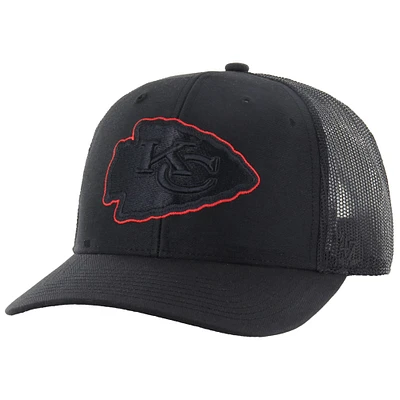 Men's '47 Black Kansas City Chiefs Trucker Adjustable Hat