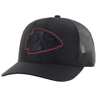 Men's '47 Black Kansas City Chiefs Trucker Adjustable Hat