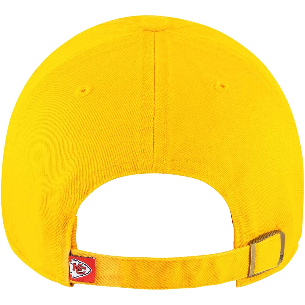 Men's '47  Gold Kansas City Chiefs Secondary Clean Up Adjustable Hat
