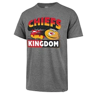 Men's '47 Heather Gray Kansas City Chiefs Kingdom Super Rival T-Shirt