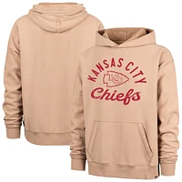 Men's '47  Khaki Kansas City Chiefs Dusted Bowline River Pullover Hoodie