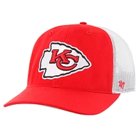 Men's '47 Red/White Kansas City Chiefs Team Unstructured Trucker Adjustable Hat