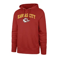 Men's '47 Red Kansas City Chiefs Arch Game Headline Pullover Hoodie