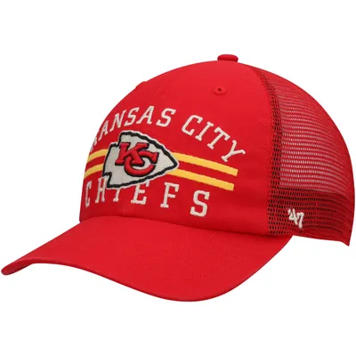 Men's New Era Red/White Kansas City Chiefs Gradient Trucker 9FORTY Snapback  Hat