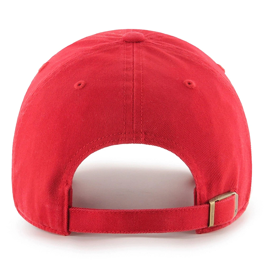 Men's '47  Red Kansas City Chiefs Super Bowl LVIII Champions Clean Up Adjustable Hat