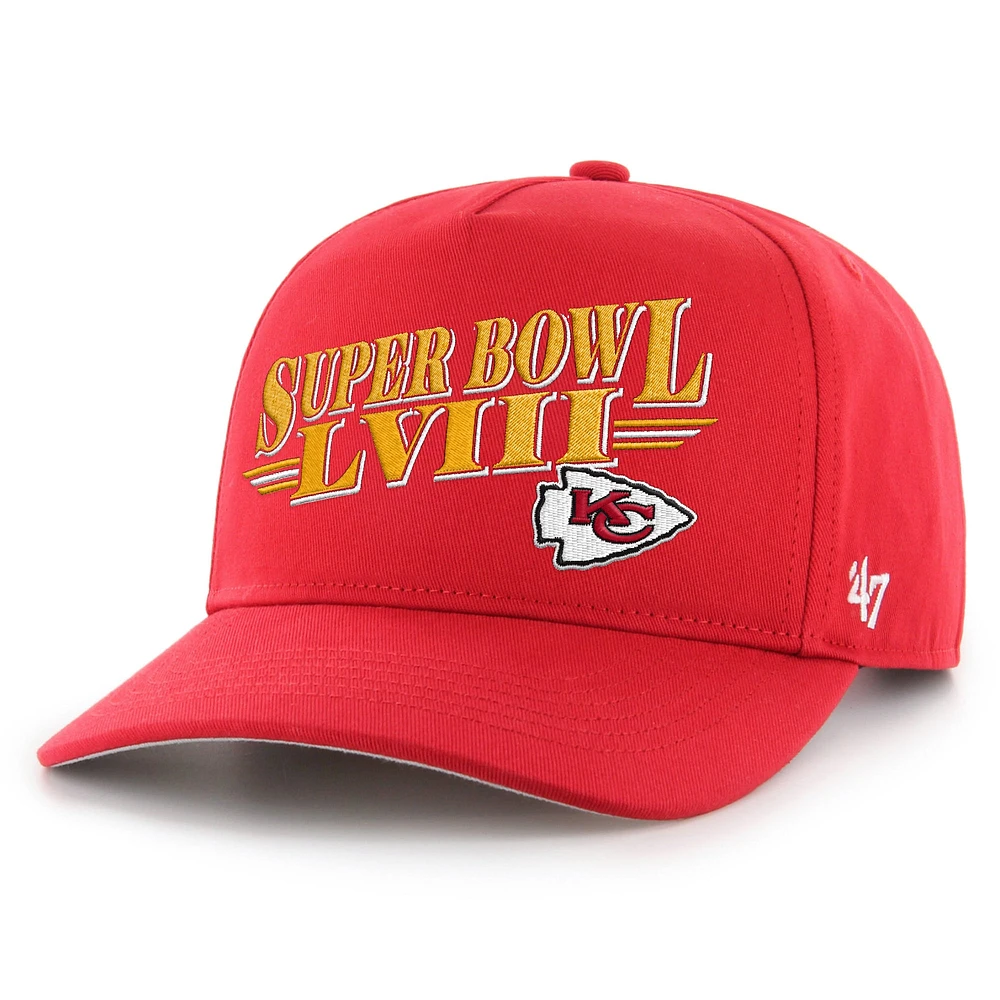 Casquette réglable avec attelage LVIII du Super Bowl des Chiefs de Kansas City '47 rouge pour hommes