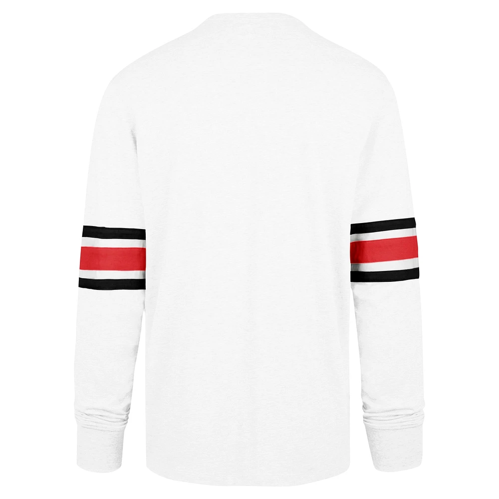 Men's '47 White Kansas City Chiefs Gridiron Premier Brex Long Sleeve T-Shirt