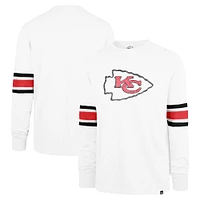 Men's '47 White Kansas City Chiefs Gridiron Premier Brex Long Sleeve T-Shirt