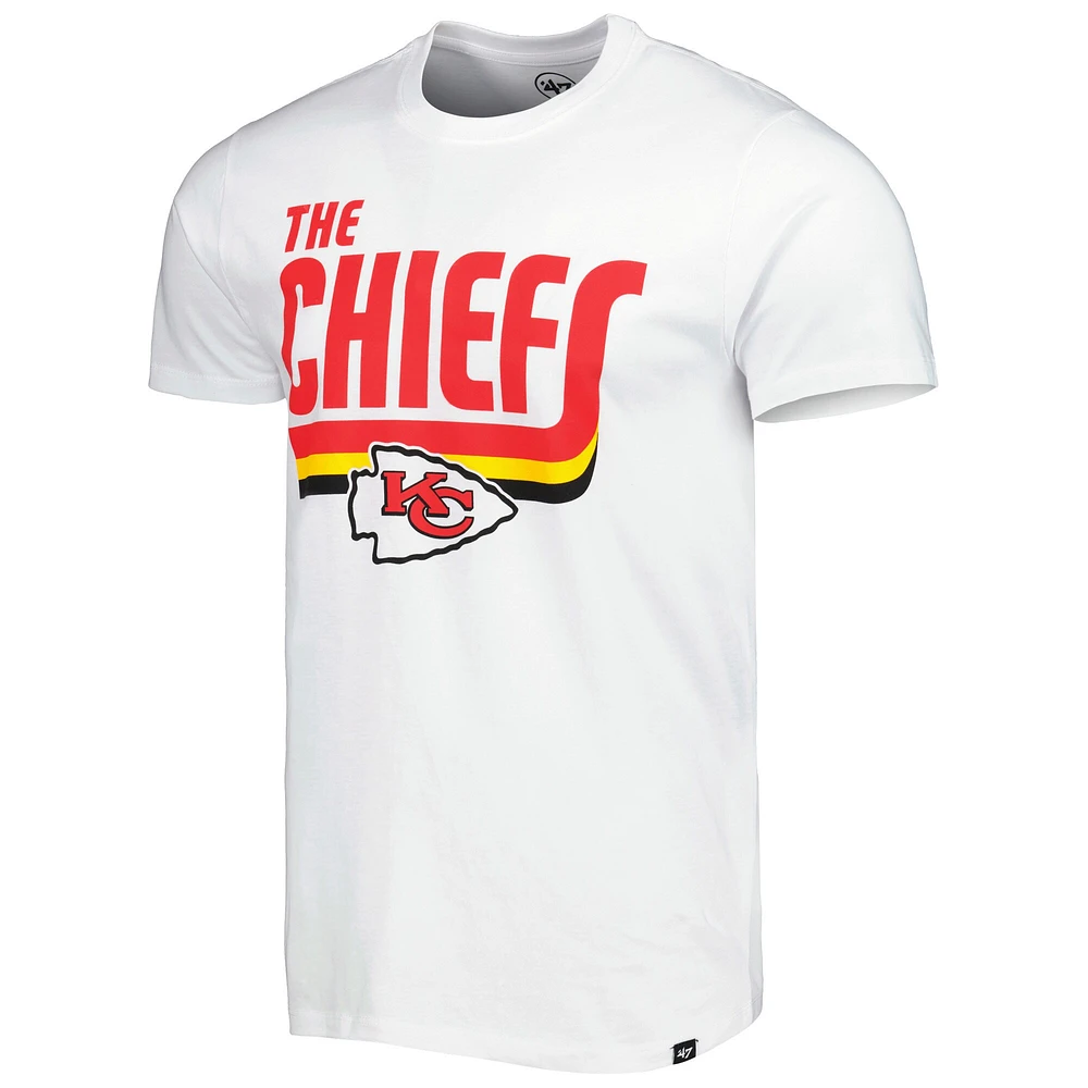 T-shirt Super Rival pour homme avec logo Kansas City Chiefs '47 blanc