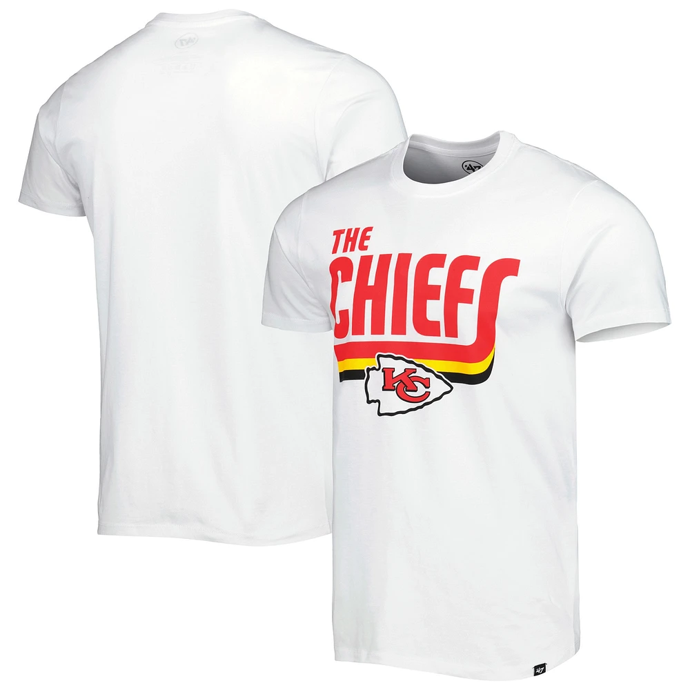 T-shirt Super Rival pour homme avec logo Kansas City Chiefs '47 blanc