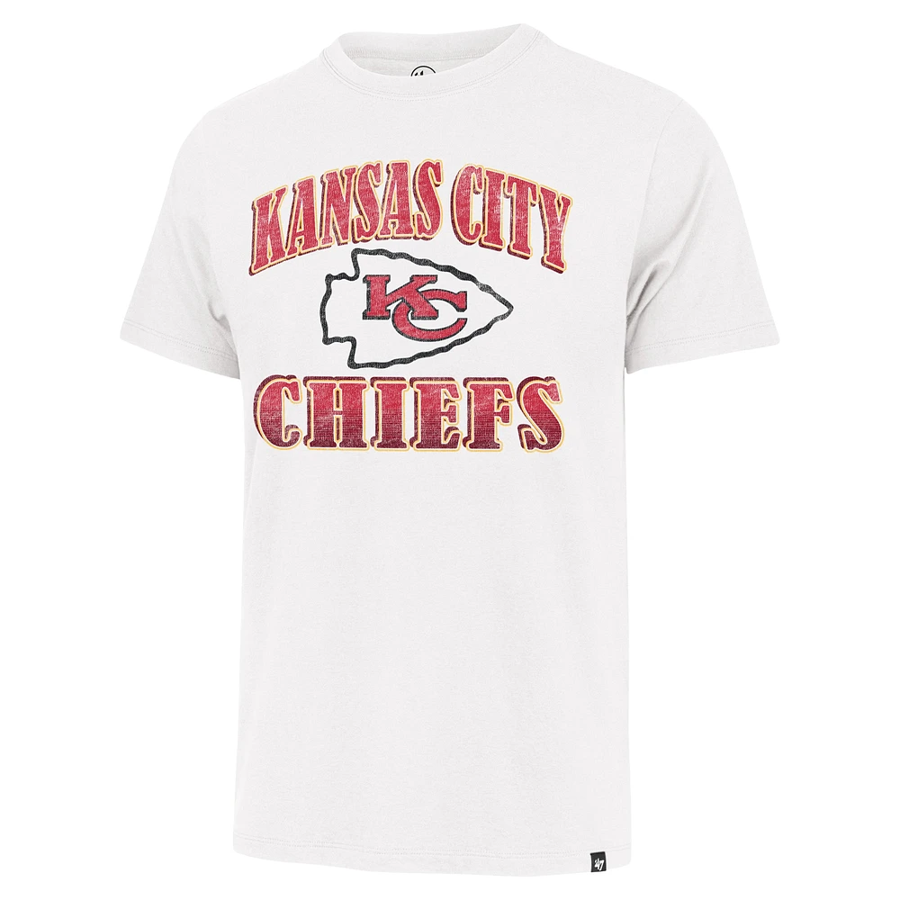 T-shirt blanc '47 pour homme des Chiefs de Kansas City qui ont dépassé Franklin