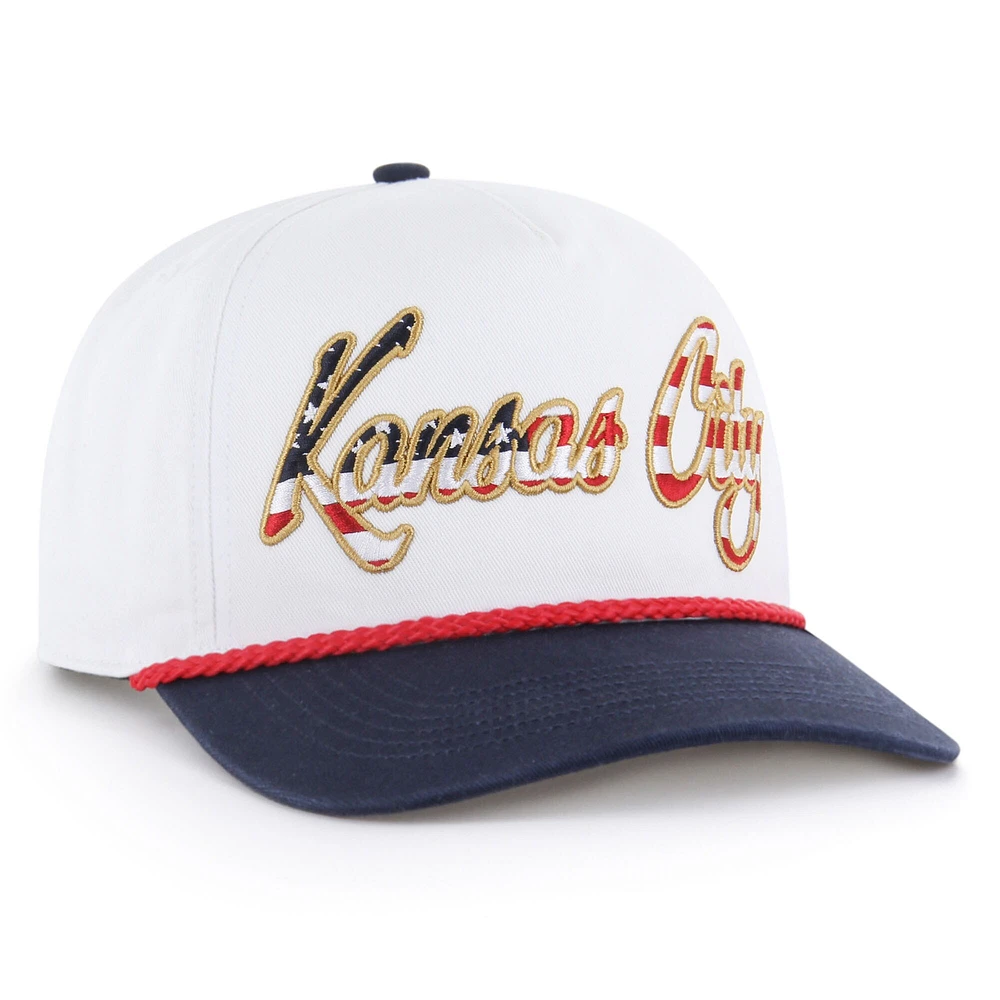 Casquette ajustable patriotique blanche « 47 » des Chiefs de Kansas City pour homme