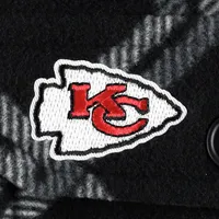 Men's Antigua Black Kansas City Chiefs Industry Flannel Button-Up Shirt Jacket