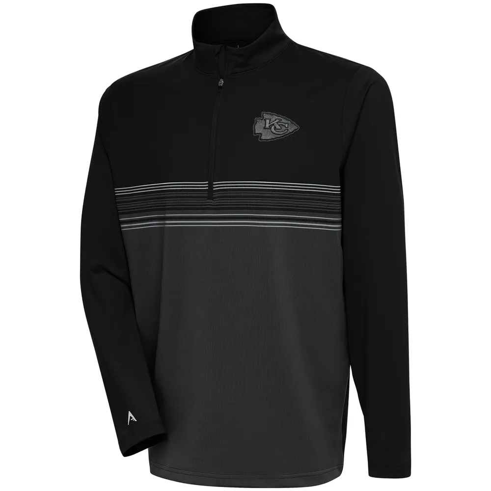 Kansas City Chiefs Antigua Course Quarter-Zip Pullover Top - Heathered Gray