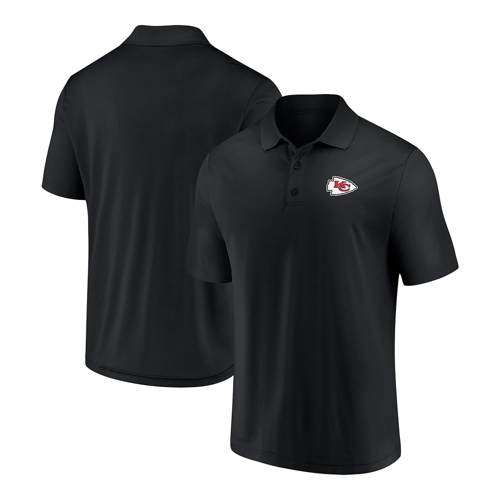 Polo noir pour homme Kansas City Chiefs