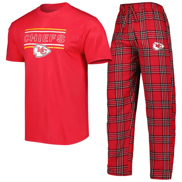 Kansas City Chiefs Toddler Allover Print Long Sleeve T-Shirt & Pants  Holiday Pajamas Sleep Set - Red