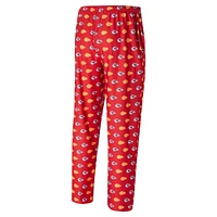 Men's Concepts Sport Red Kansas City Chiefs Record Allover Print Knit Pants