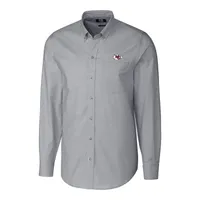 Lids Kansas City Chiefs Cutter & Buck Big Tall Stretch Striped Oxford Long  Sleeve Woven Button Down Shirt - Charcoal