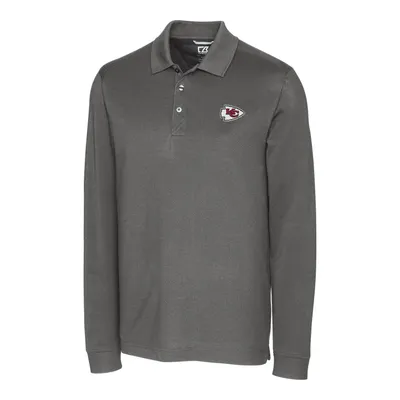 Kansas City Chiefs Cutter & Buck Big & Tall Stretch Oxford Long Sleeve  Woven Button-Down Shirt - Charcoal