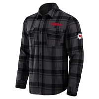 Men's Darius Rucker Collection by Fanatics Black Kansas City Chiefs Plaid Button-Up Shirt