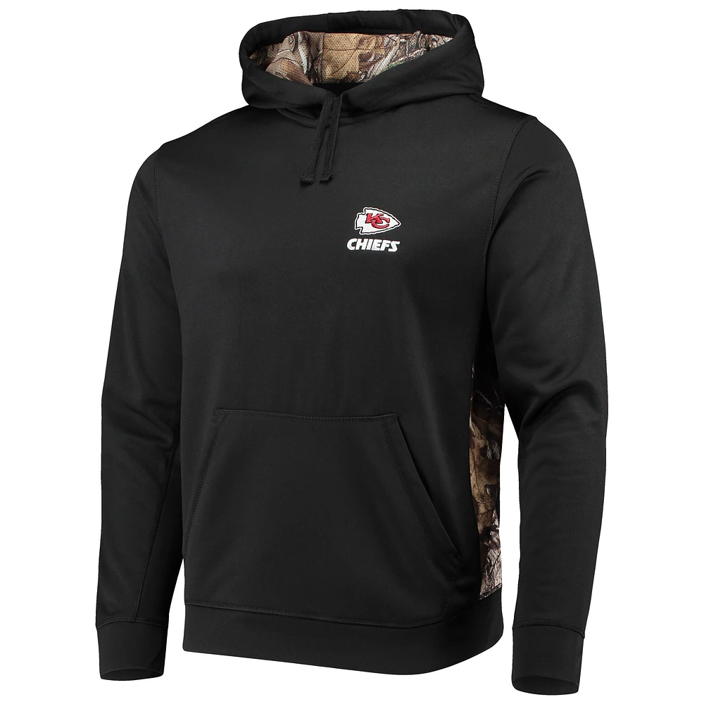 Sweat à capuche Dunbrooke noir/Realtree Camo pour hommes, Kansas City Chiefs Logo Ranger, pull