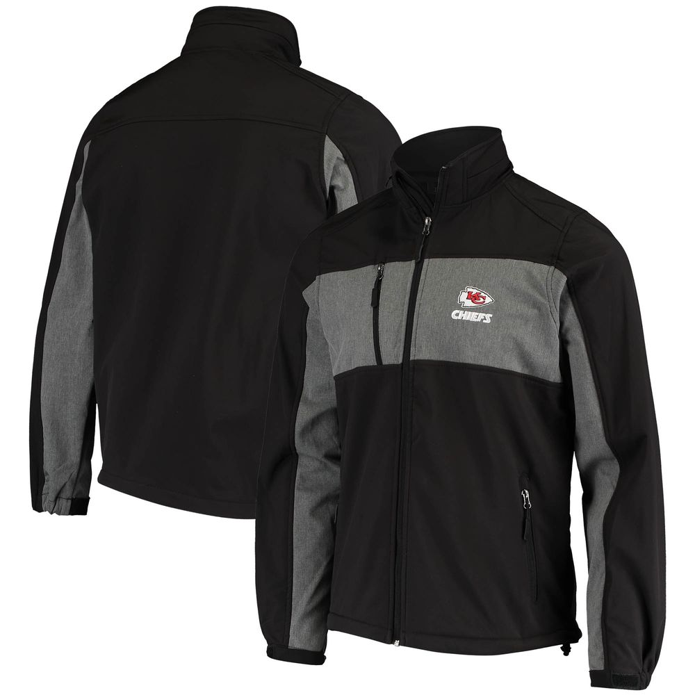 Men's Dunbrooke Black Kansas City Chiefs Circle Zephyr Softshell Full-Zip Jacket