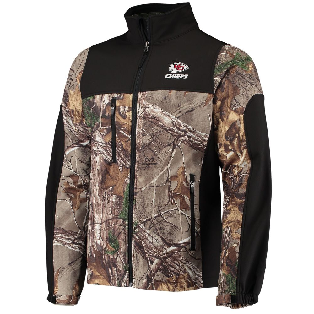 Men's Dunbrooke Realtree Camo/Black Kansas City Chiefs Circle Hunter Softshell Full-Zip Jacket