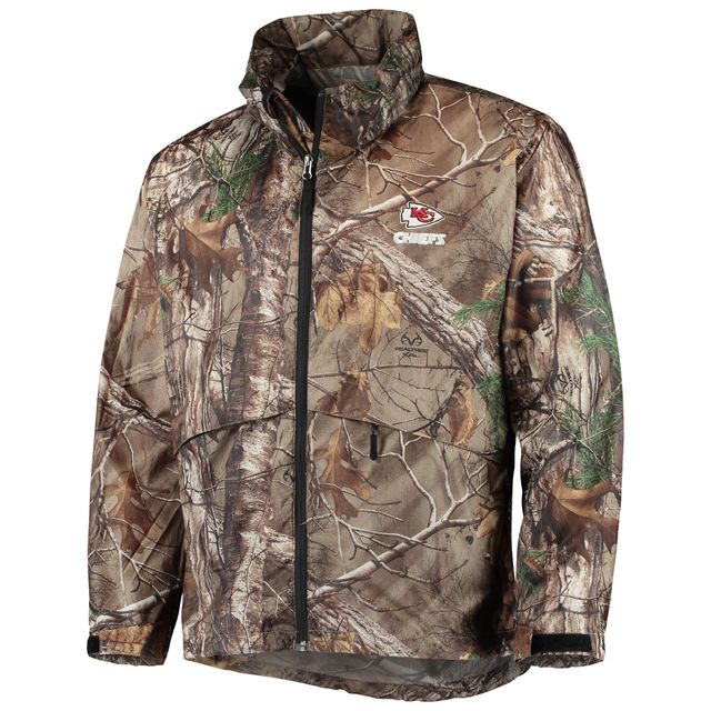 Dunbrooke Realtree Camo Kansas City Chiefs Circle Sportsman Veste imperméable compressible entièrement zippée pour homme