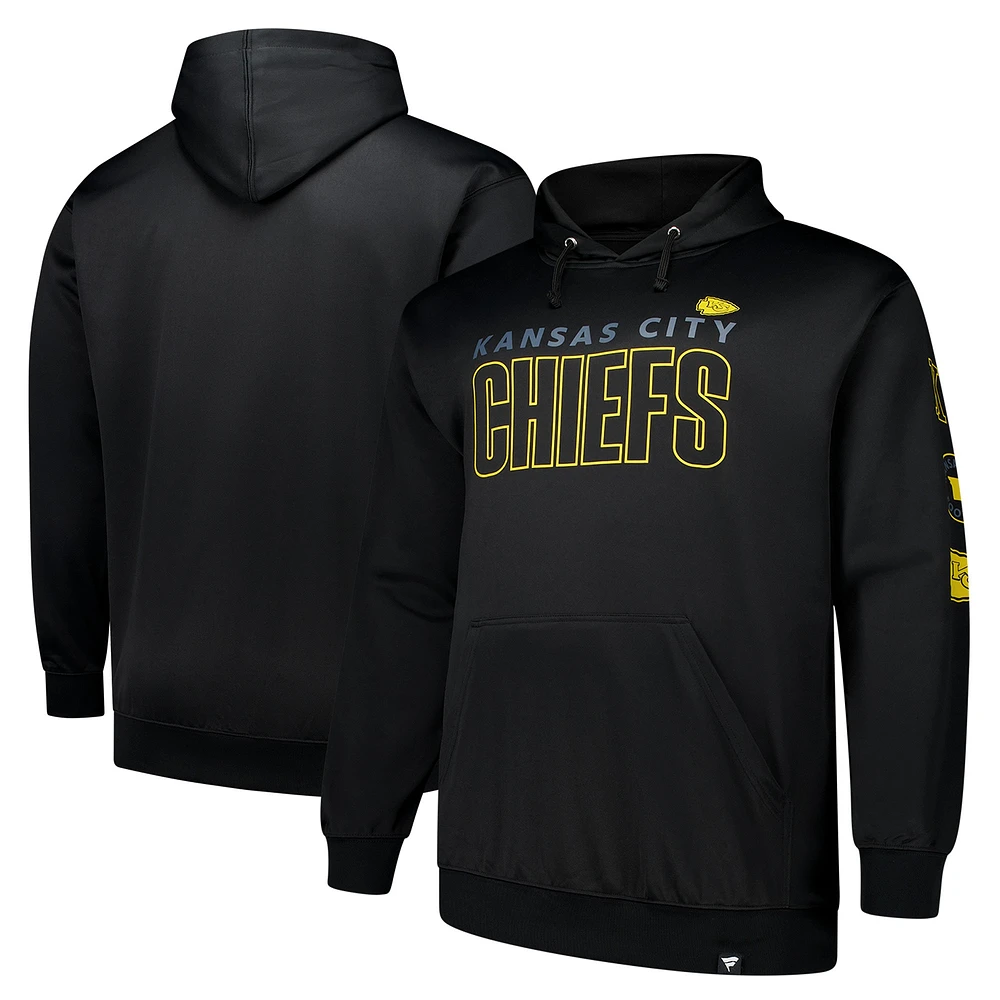 Sweat à capuche en polaire noir Fanatics Kansas City Chiefs pour hommes