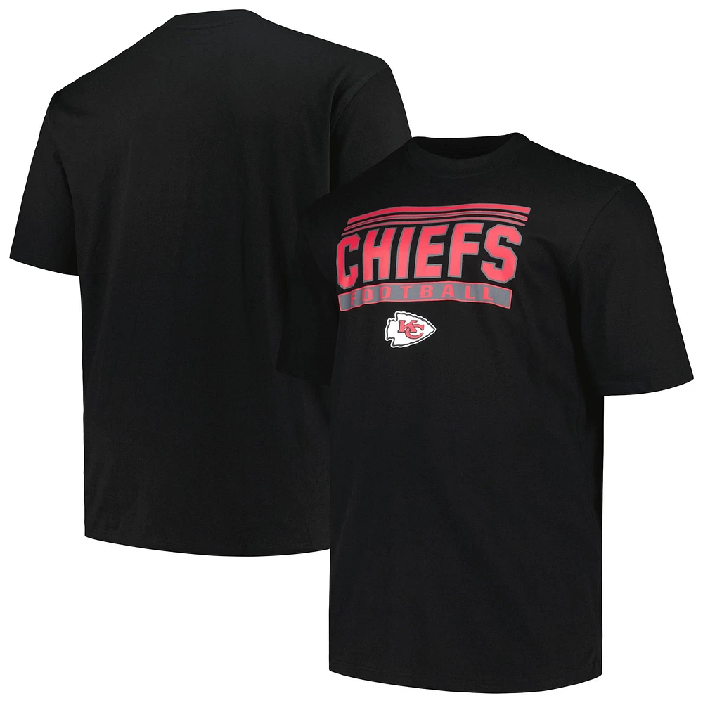 T-shirt pop noir Big & Tall Fanatics pour hommes des Chiefs de Kansas City