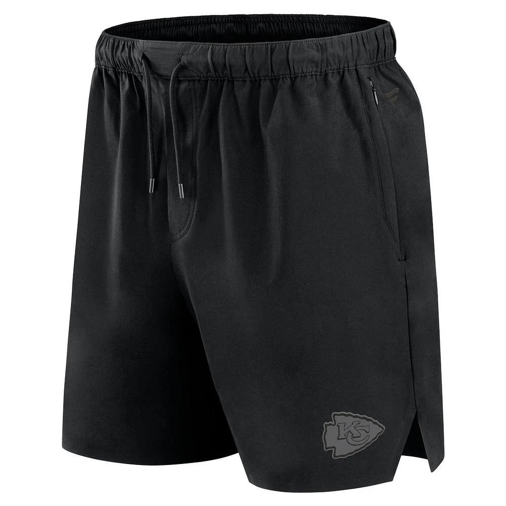 Men's Fanatics Black Kansas City Chiefs Front Office Micro Tonal Shorts
