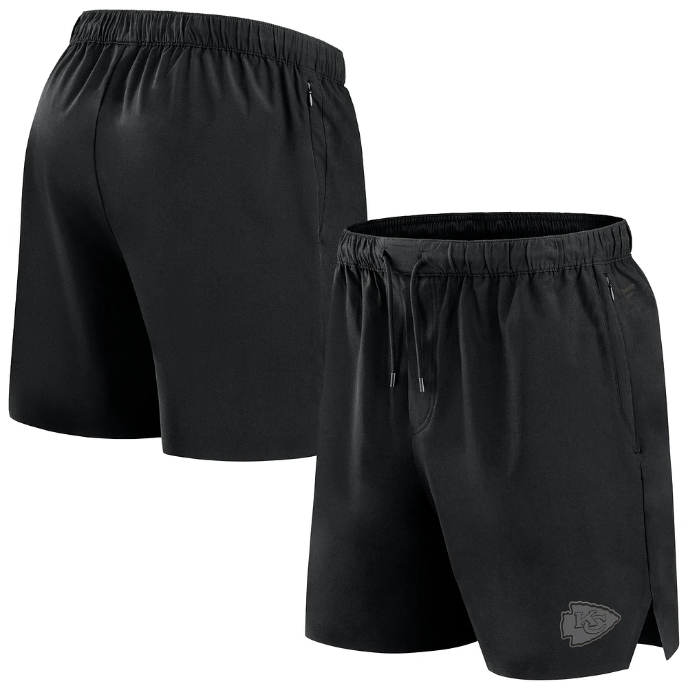 Men's Fanatics Black Kansas City Chiefs Front Office Micro Tonal Shorts